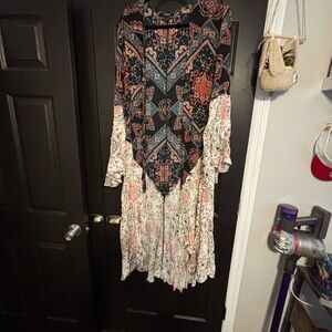 Bohemian Multicolor Maxi Kimono